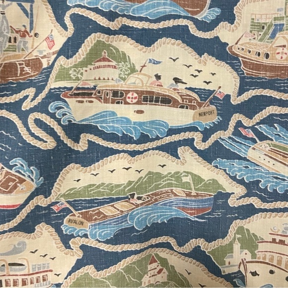 Vintage Reyn Spooner Detrich Varez Boat print Hawaiian Shirt Size L - Picture 7 of 7